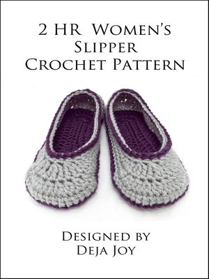 cover image of 2 Hour Women's Slipper Crochet Pattern